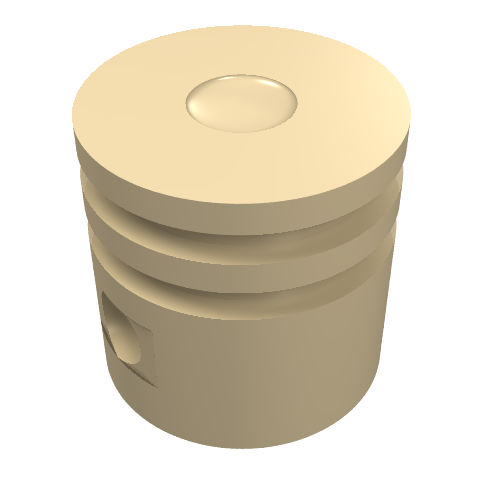 Lego Technic Engine Piston Round / Tan