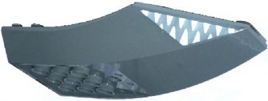 Lego Cockpit 10 x 6 x 2 Curved with White Pointed Teeth Pattern on Both Sides (Stickers) - Set 60067