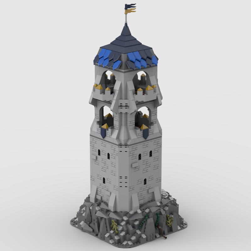 Lego Medieval Castle: Watch Tower - Modular with Full interior