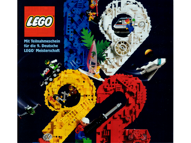 Lego 1992 Large German (Mit Teilnahmeschein für die 9. Deutsche LEGO Meisterschaft - 922038-D)