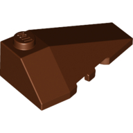 Lego Brick Wedged, Sloped 4 x 2 Triple Right / Reddish Brown