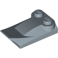 Lego Brick Wedged, Curved 2 x 3 x 2/3 Two Studs, Wing End / Sand Blue