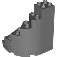 Lego Duplo Staircase, Curved with Drawer Slots / Dark Bluish Gray