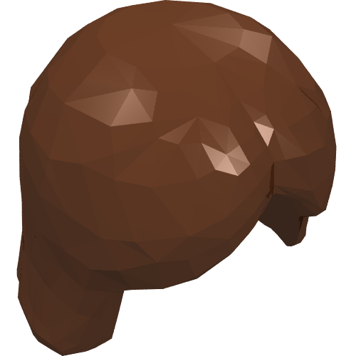 Lego Hair Center Parting / Reddish Brown