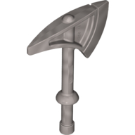 Lego Duplo Axe / Tomahawk with Round Handle and Solid Bottom / Pearl Light Gray