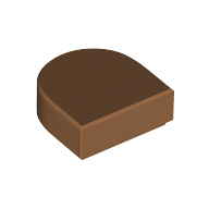 Lego Tile Round 1 x 1 Half Circle / Medium Nougat