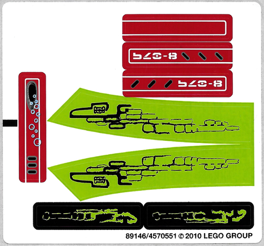 Lego Sticker Sheet for Set 8079-1