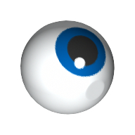 Lego Technic Ball Joint, Eye, Blue Iris Print