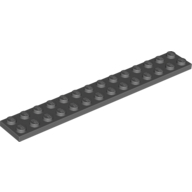 Lego Plate 2 x 14 / Dark Bluish Gray