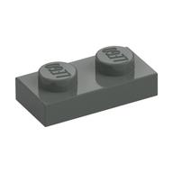 Lego Plate 1 x 2 / Dark Gray