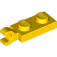 Lego Plate Special 1 x 2 with Clip Horizontal on End / Yellow