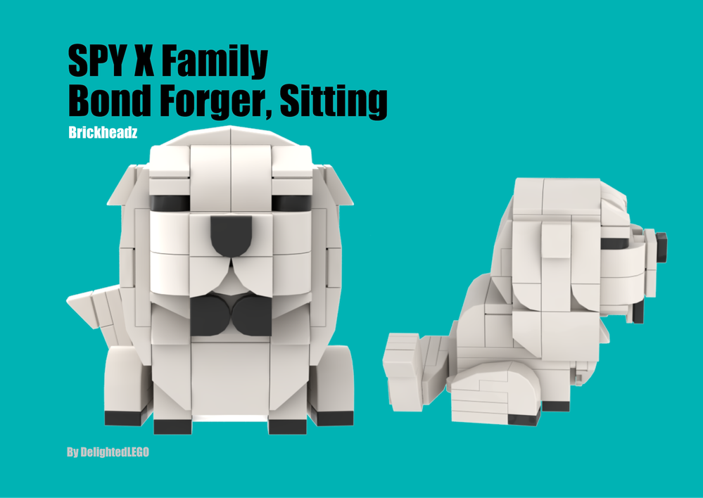 Lego Bond Forger from SPY X FAMILY, Brickheadz, Sitting
