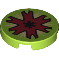 Lego Tile Round 2 x 2 with Open Insect Mouth Print