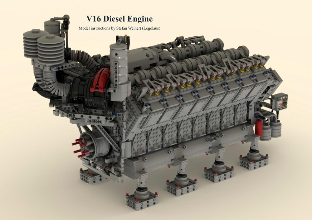 Lego V16 Diesel Engine
