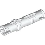 Lego Technic Pin Long with Friction Ridges Lengthwise, 2 Center Slots / White