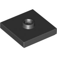 Lego Plate Special 2 x 2 with Groove and Center Stud (Jumper) / Black