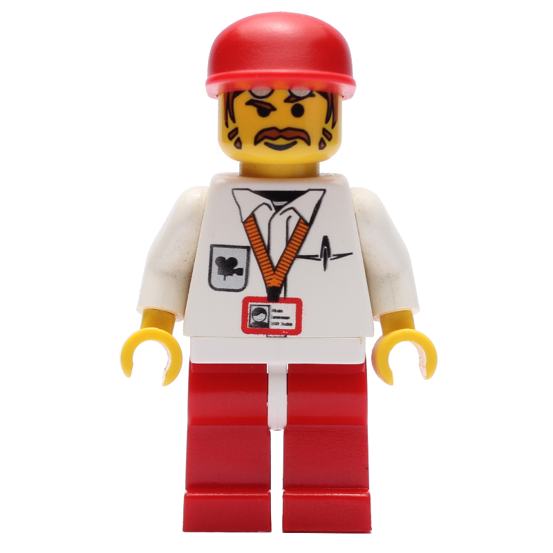 Lego Cameraman - Red Legs, Red Cap