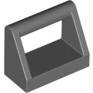 Lego Tile Special 1 x 2 with Handle / Dark Bluish Gray