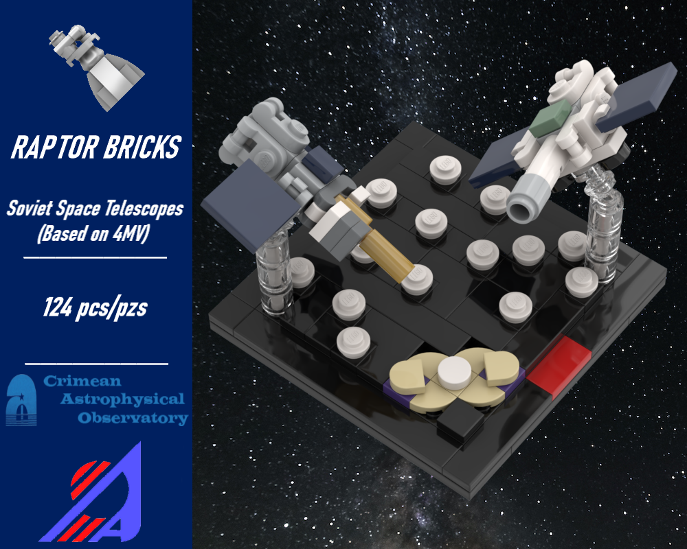 Lego 4MV Based Soviet Space Telescopes (at 1:110 scale)