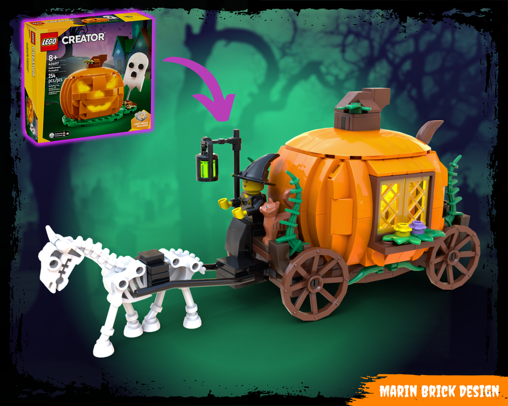 LEGO Pumpkin Carriage Moc - Lego Halloween 40697 Mod moc