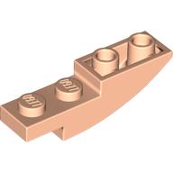 Lego Brick Curved Inverted 4 x 1 / Light Nougat
