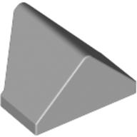 Lego Brick Sloped 45° 2 x 1 Double / Inverted with Bottom Stud Holder / Light Bluish Gray