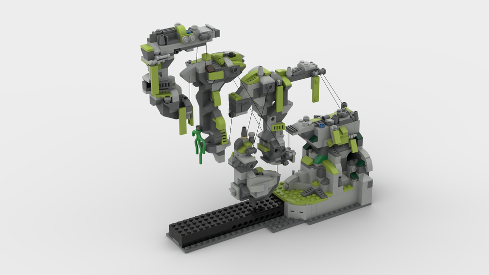 Lego Flying Mountains Tensegrity Sculpture