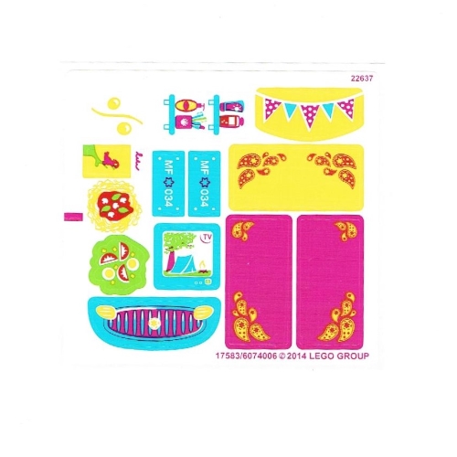 Lego Sticker Sheet for Set 41034-1
