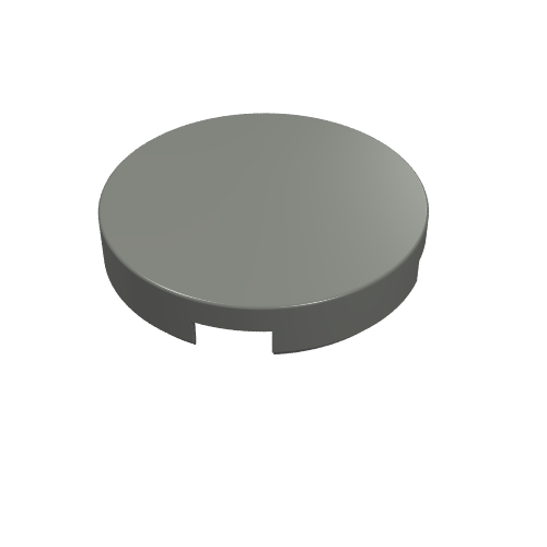 Lego Tile Round 2 x 2 with Bottom Cross / Dark Bluish Gray