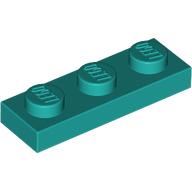 Lego Plate 1 x 3 / Dark Turquoise