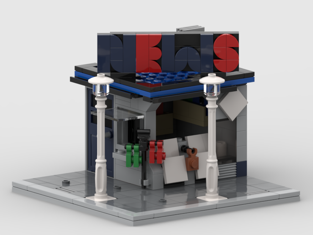Lego Corner News Stand, Small Modular, updated
