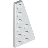 Lego Wedge Plate 6 x 3 Right / White