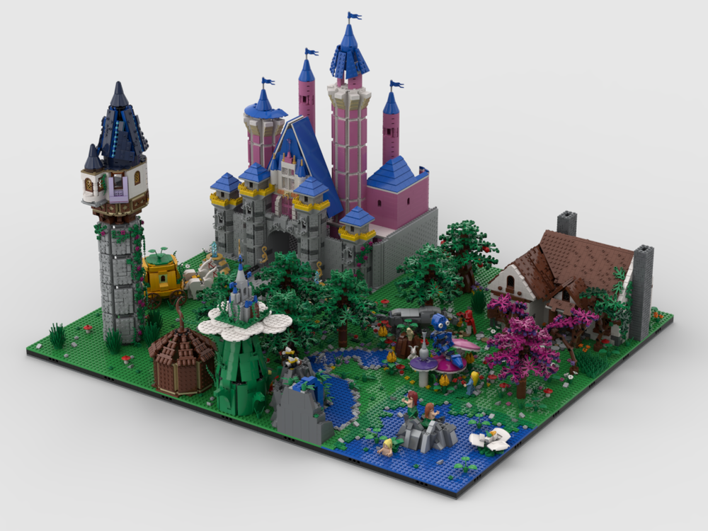 Lego Modular Fairy Tale world | Build from 17 MOCs