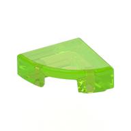 Lego Tile Round 1 x 1 Quarter / Trans-Bright Green