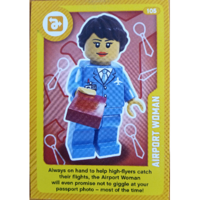 Lego Trading Card, Create the World Living Amazingly - Airport Woman / [No Color/Any Color]