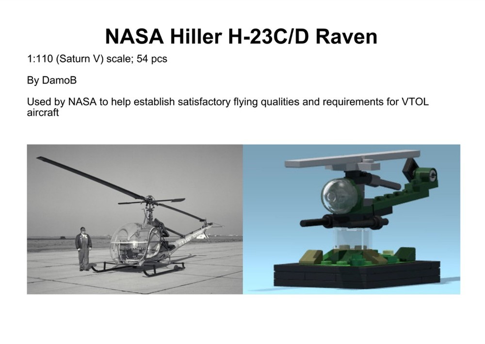 Lego DamoB's NASA Hiller H-23C Raven