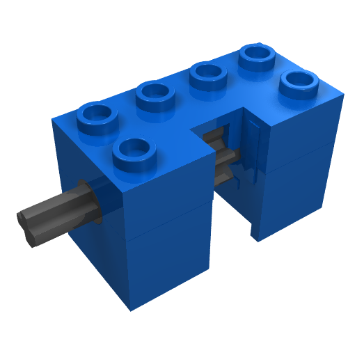 Lego Technic Rack Winder [Complete Assembly] / Blue