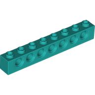 Lego Technic Brick 1 x 8 [7 Pin Holes] / Dark Turquoise