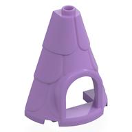 Lego Tower Roof 2 x 4 x 4 Half Cone Shaped with Roof Tiles and Window / Medium Lavender