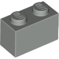 Lego Brick 1 x 2 / Light Gray