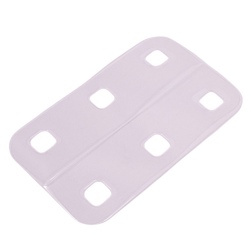 Lego Clikits Rectangle 5 x 8.5 with Rounded Corners and 6 Holes / Trans-Clear
