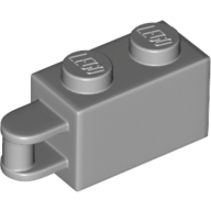Lego Brick Special 1 x 2 with Vertical Closed Handle on Edge