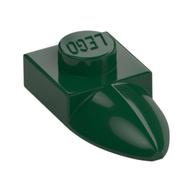 Lego Plate Special 1 x 1 with Tooth / Dark Green