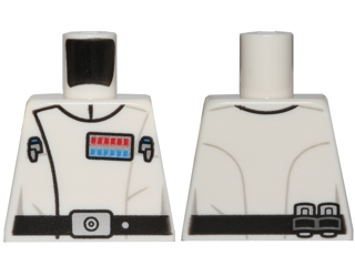 Lego Torso SW Imperial Officer 10 Pattern (Director Krennic) / White