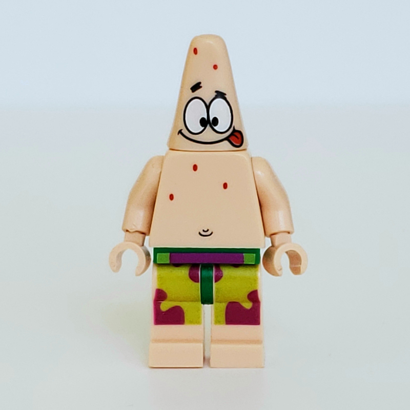 Lego Patrick Star with Tongue Hanging Out