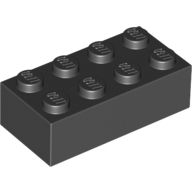 Lego Brick 2 x 4 / Black