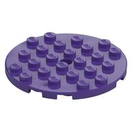Lego Plate Round 6 x 6 with Hole / Dark Purple