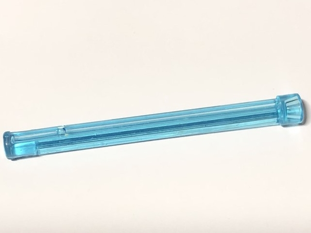 Lego Water Extension Inner Bar with Stop / Trans-Light Blue